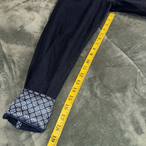 Visconti Shirt Men's XL Navy Blue Cotton Long Sleeve Casual Classic Button Up - Picture 5 of 7